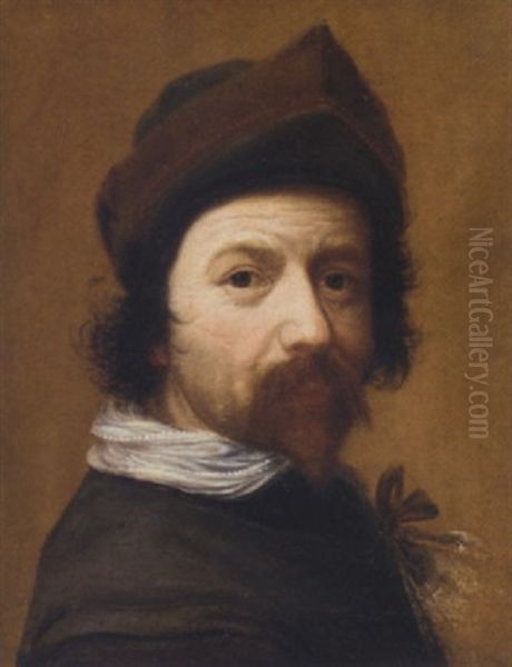 Portrait Of A Man Wearing A Felt Hat - view 1
