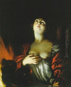 Sainte Marguerite De Cortone by Louis (Ludovico) Finson