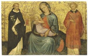 The Madonna Of Humility With Saint Dominic And Another Male Saint