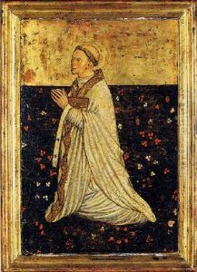 Vescovo In Preghiera by Jacobello Del Fiore