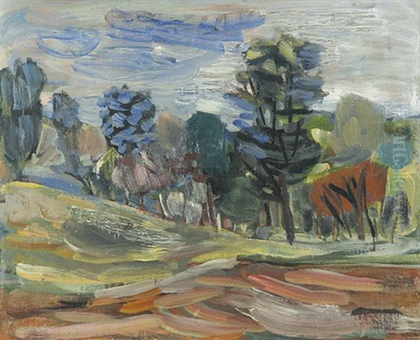 Baumbestandene Landschaft (paisagem) - view 1