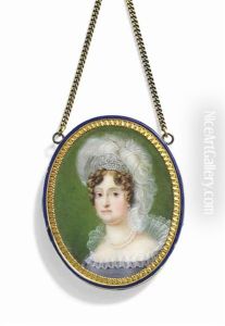 Princess Maria Amalia Of Saxony (1757-1831), In Lavender Dress With High Standing Lace Collar by Jeremias David Alexander Fiorino