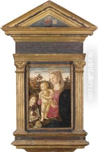 Madonna Mit Kind Und Dem Johannesknaben In Einer Landschaft Madonna Mit Kind Und Dem Johannesknaben In Einer Landschaft