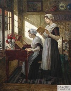 Musizierstunde Am Fenster by Walter Firle