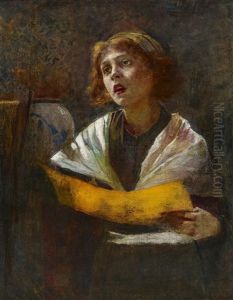 Singendes Madchen by Walter Firle