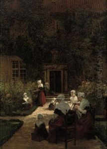 Amsterdam Orphan Girls In A Sunlit Garden
