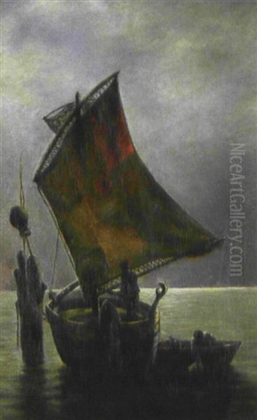 Ankerndes Segelboot - view 1