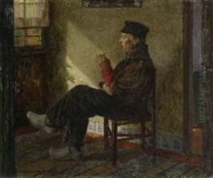 Pfeifenraucher Am Fenster by Walter Firle