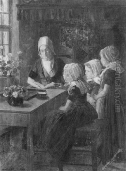 Grossmutter Den Enkelinnen Vorlesend - view 1