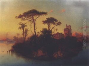 Insel Mit Ruinenarchitektur