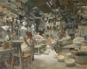 The Studio Of Caster Sadaune by Claude Firmin