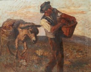 Paysan Et Son Ane by Claude Firmin