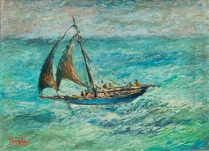 Bateau En Mer by Claude Firmin