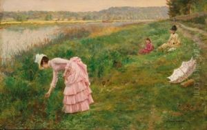 Picking Wildflowers by Marie Francois Firmin-Girard