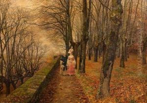 Promenade En Automne by Marie Francois Firmin-Girard