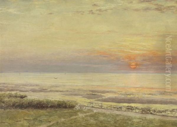Le Chemin Des Douaniers, Soleil Couchant - view 1