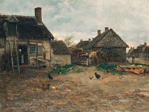 Courtyard by Marie Francois Firmin-Girard