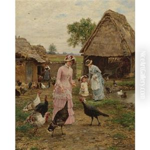 Feeding The Turkeys