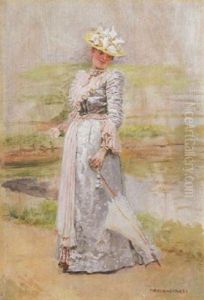 Junge Dame Mit Parasol Junge Dame Mit Parasol