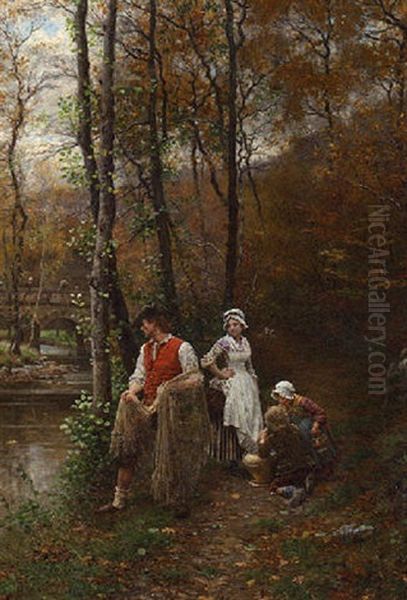 Fishing Along The Riverbank - view 1