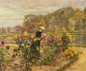 In The Garden by Marie Francois Firmin-Girard