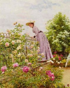 Madame Girard Dans Le Jardin De Farcy by Marie Francois Firmin-Girard