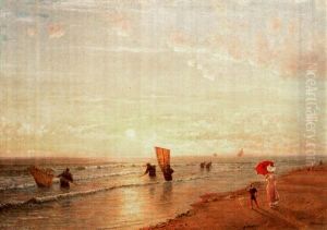 Promenade Au Bord De La Mer by Marie Francois Firmin-Girard