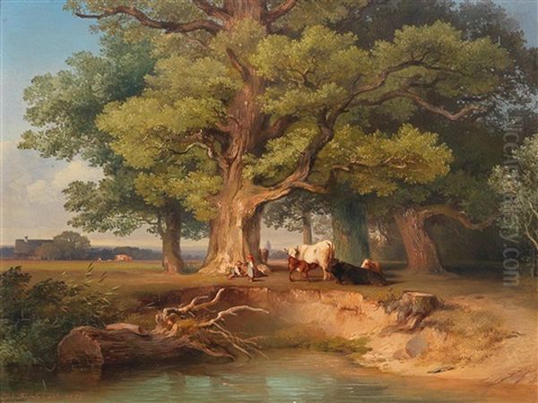 Landscape With Cows And Herders - view 1