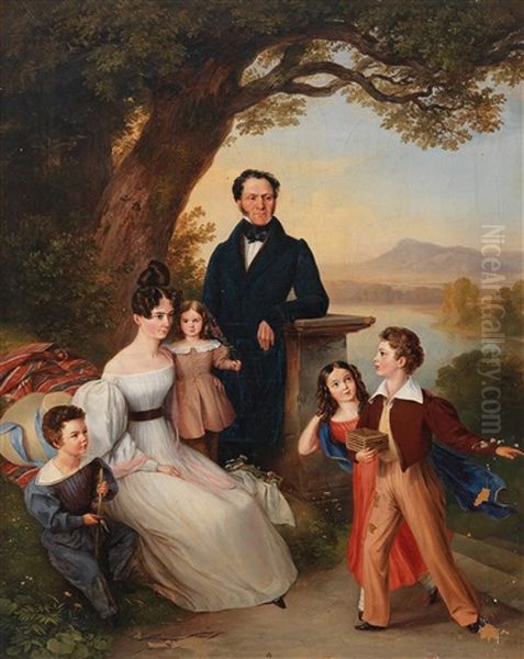 Baron Cerrini With His Family - view 1