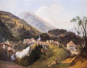 Ansicht Von Bad Gastein by Johann Fischbach