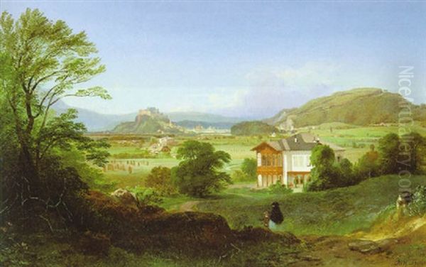Salzburg Vom Kreuzberg Bei Aigen - view 1