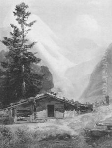 Almhutte by Johann Fischbach
