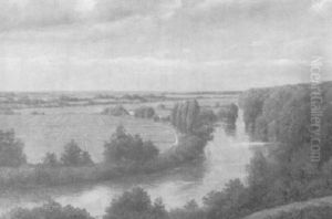 Weiter Blick Auf Die Hunte Und Das Dotlinger Land by Ludwig Fischbeck