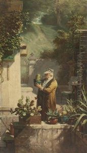 Der Kaktusfreund (after Spitzweg)
