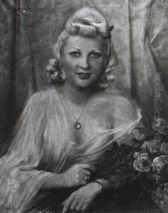 Bildnis Einer Dame (schauspielerin) Mit Rosen Bildnis Einer Dame (schauspielerin) Mit Rosen