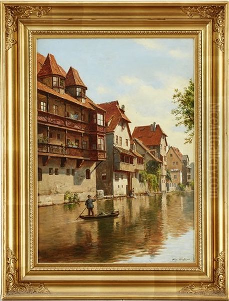 Kanalmotiv Fran Sydtysk Stad - view 1