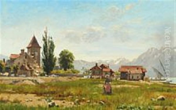 A Calm Summer Day In Ouchy In Lausanne - view 1