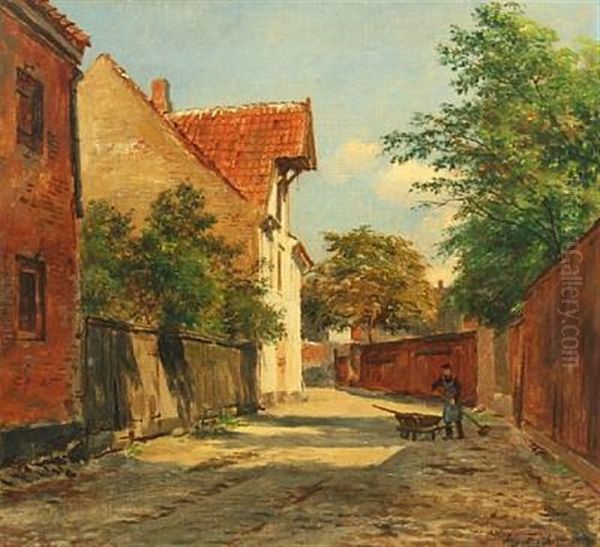 Town Scape With Street Sweeper - view 1