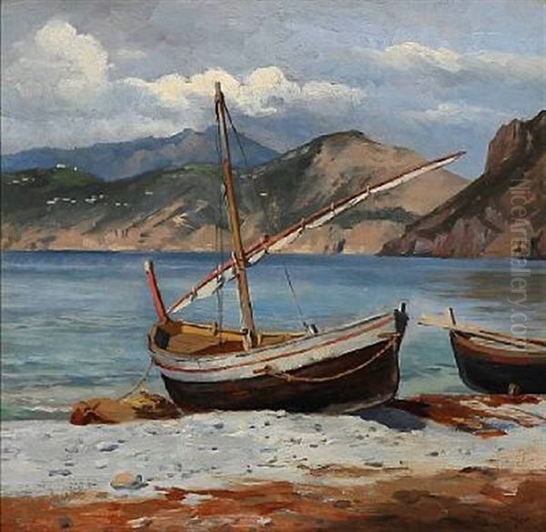 Fishing Boats On The Beach At Capri - view 1