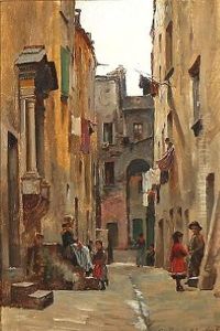 Street View From Rome by August Fischer