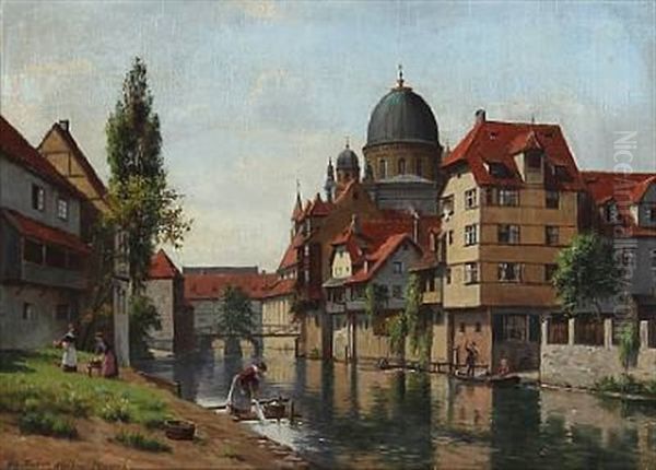 The Jewish Synagogue In Nurnberg, Seen From The Island Schutt - view 1