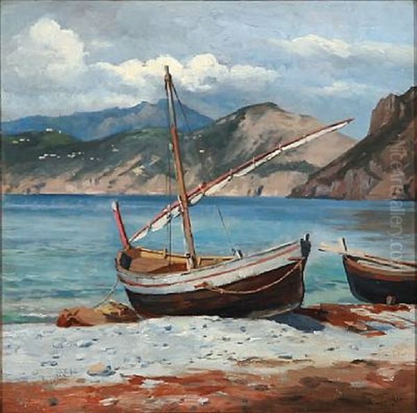 Fishing Boats On The Beach Of Capri - view 1
