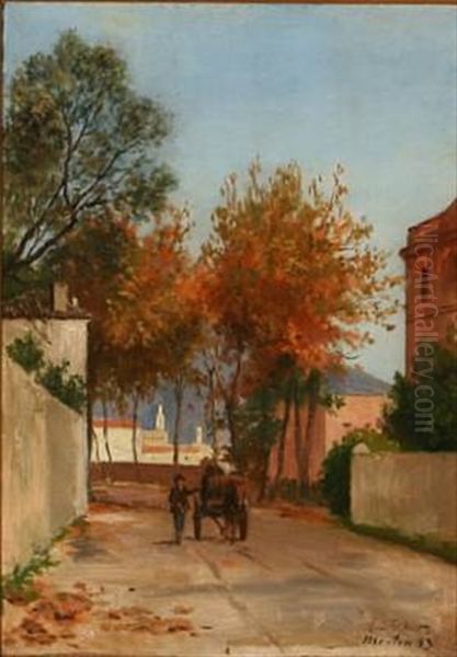Street Scene From Menton In Southern France - view 1