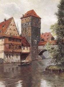 Blick Uber Die Pegnitz Auf Das Alte Nurnberg Mit Kasemattentor Blick Uber Die Pegnitz Auf Das Alte Nurnberg Mit Kasemattentor