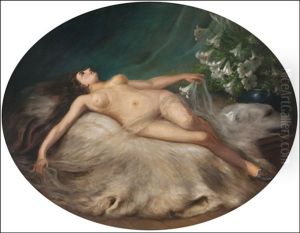 Lepaava Kaunotar (resting Beauty) by August Fischer