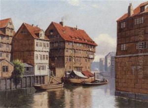 Am Pferdebom I Hamborg by August Fischer