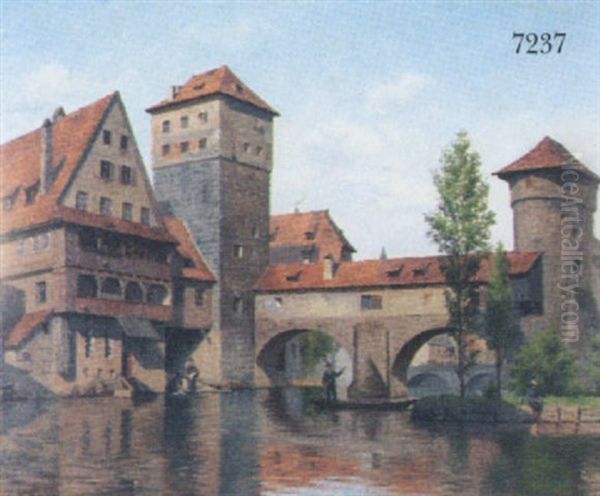 Kanalparti Med Huse Fra Nurnberg - view 1