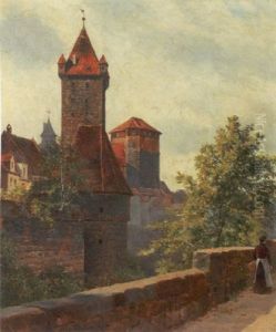 Parti Fra Borgen In Nurnberg by August Fischer