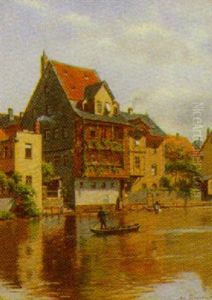 Hus Ved Pegnitz Floden I Nurenberg by August Fischer