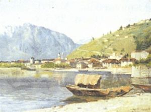Parti Fra Locarno Soen, Italien by August Fischer